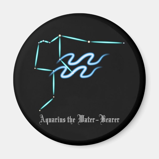 Zodiac Constellation Aquarius Magnet (Framsidan)