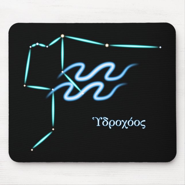 Zodiac Constellation Aquarius Mouse Pad Musmatta (Framsidan)