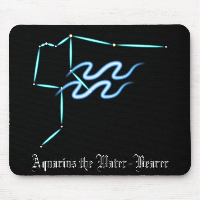 Zodiac Constellation Aquarius Mouse Pad Musmatta (Framsidan)