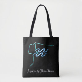 Zodiac Constellation Aquarius Tote Bag Tygkasse