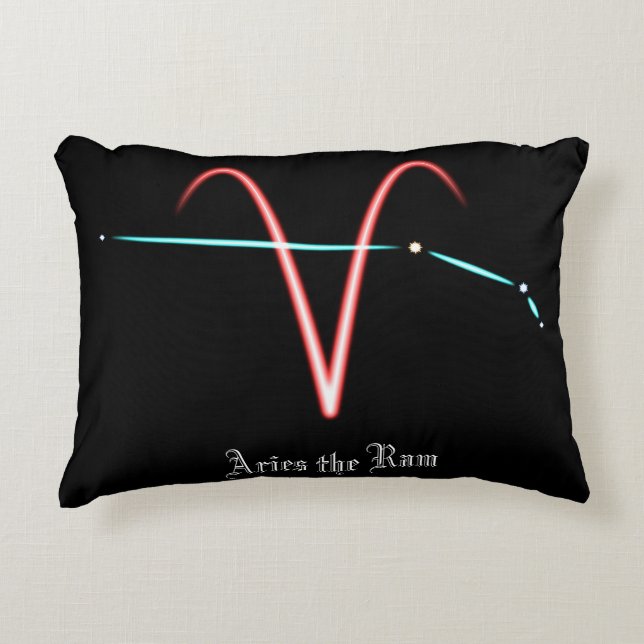 Zodiac Constellation Aries accent Pillow Prydnadskudde (Framsidan)