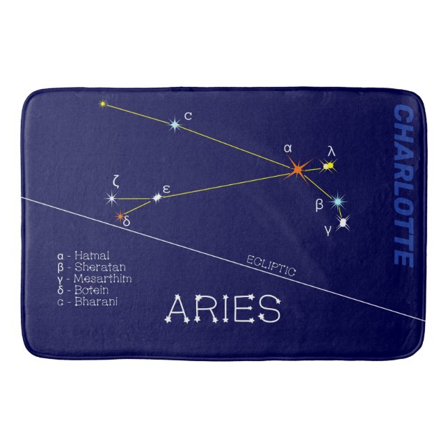 Zodiac Constellation Aries Badrumsmatta (Framsidan)