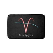 Zodiac Constellation Aries Bath Mat