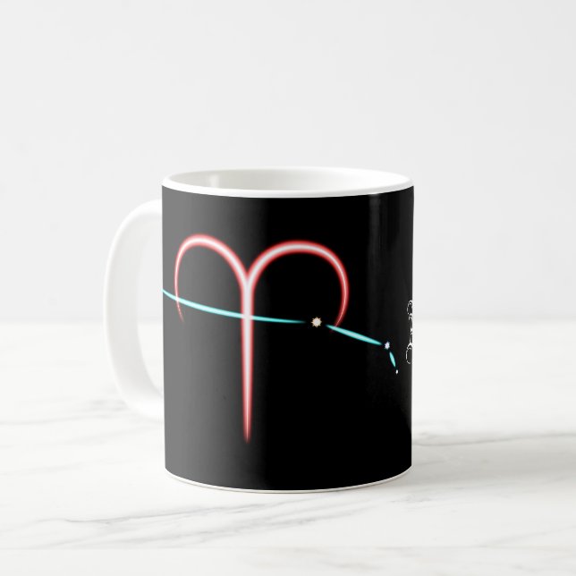 Zodiac Constellation Aries Coffee Mugg (Framsida vänster)
