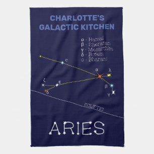 Zodiac Constellation Aries Kökshandduk