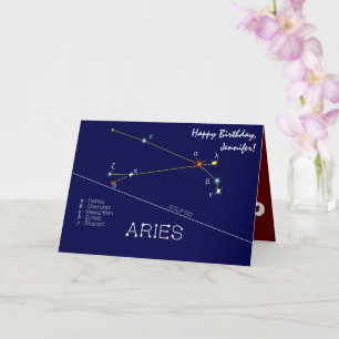 Zodiac Constellation Aries Kort