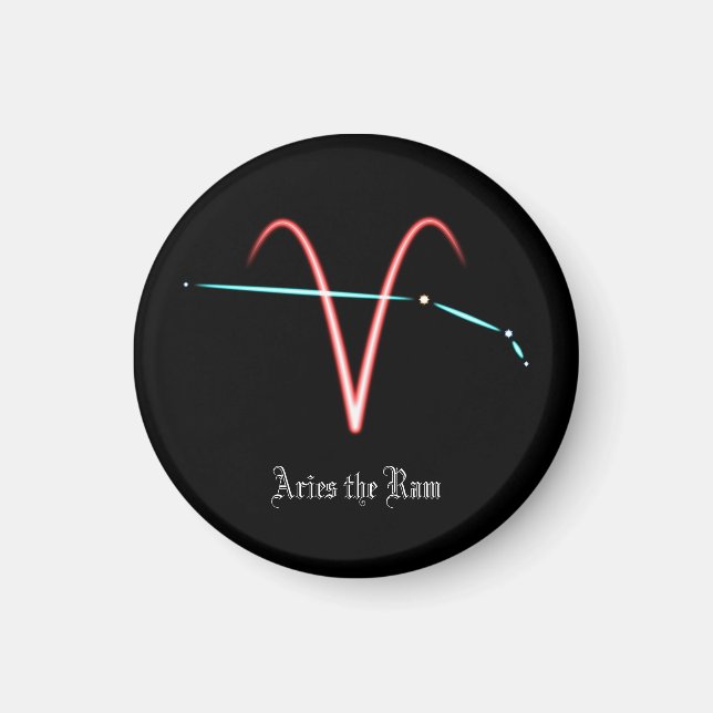 Zodiac Constellation Aries Magnet (Framsidan)
