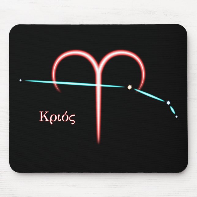 Zodiac Constellation Aries Mouse Pad Musmatta (Framsidan)