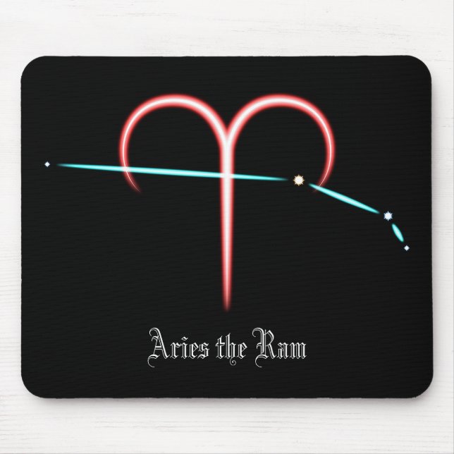 Zodiac Constellation Aries Mouse Pad Musmatta (Framsidan)