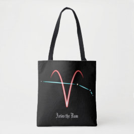 Zodiac Constellation Aries Tote Bag Tygkasse
