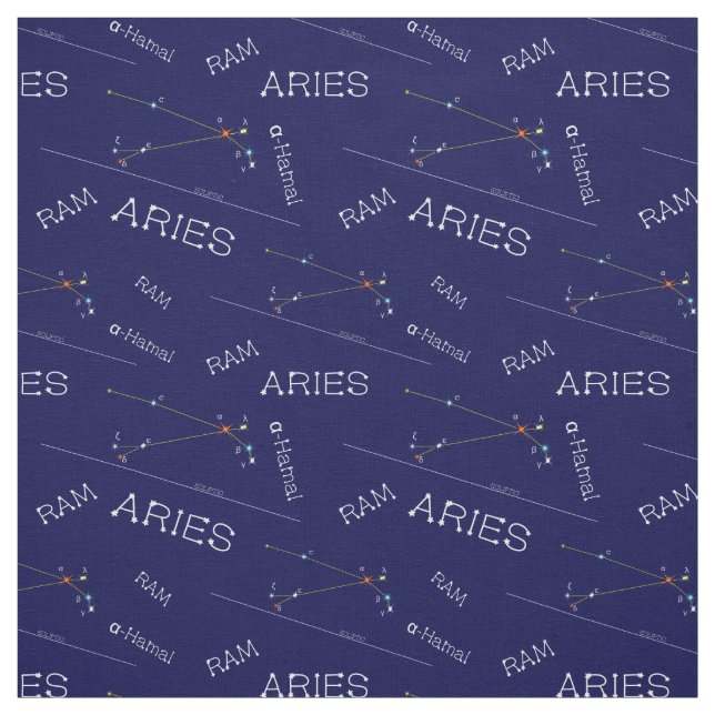Zodiac Constellation Aries Tyg (Provkarta)