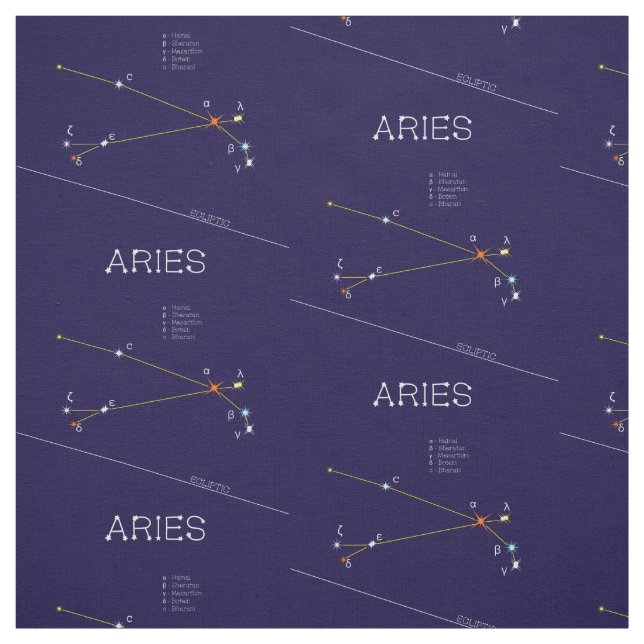 Zodiac Constellation Aries Tyg (Provkarta)