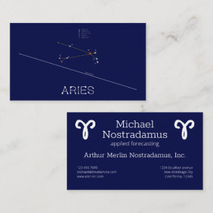 Zodiac Constellation Aries Visitkort