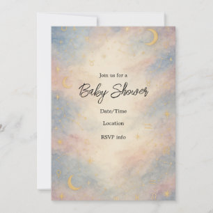 Zodiac Constellation Baby Shower-inbjudan Inbjudningar