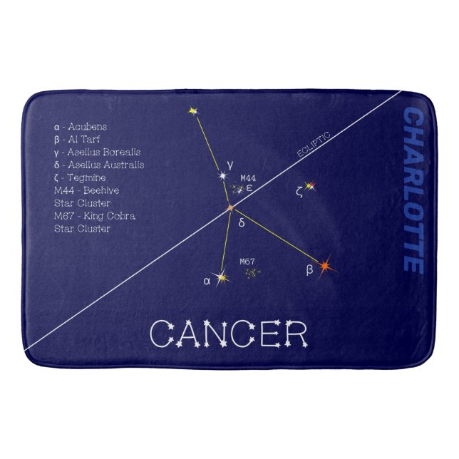 Zodiac Constellation Cancer Badrumsmatta (Framsidan)