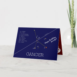 Zodiac Constellation Cancer Kort