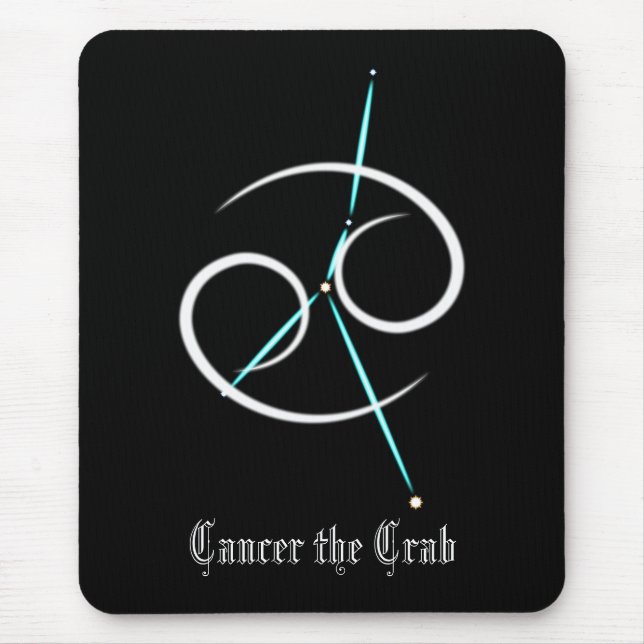 Zodiac Constellation Cancer Mouse Pad Musmatta (Framsidan)
