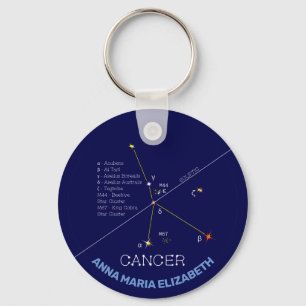 Zodiac Constellation Cancer Nyckelring