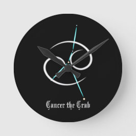 Zodiac Constellation Cancer Round Clock Rund Klocka