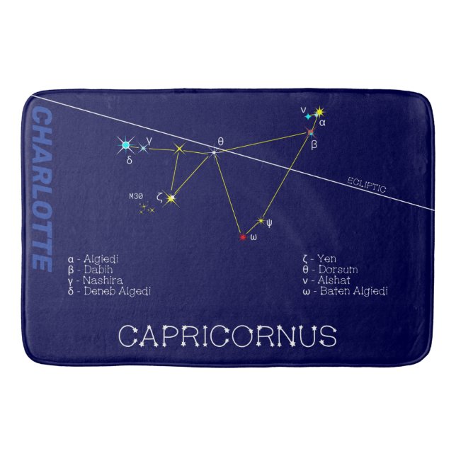 Zodiac Constellation Capricornus Badrumsmatta (Framsidan)