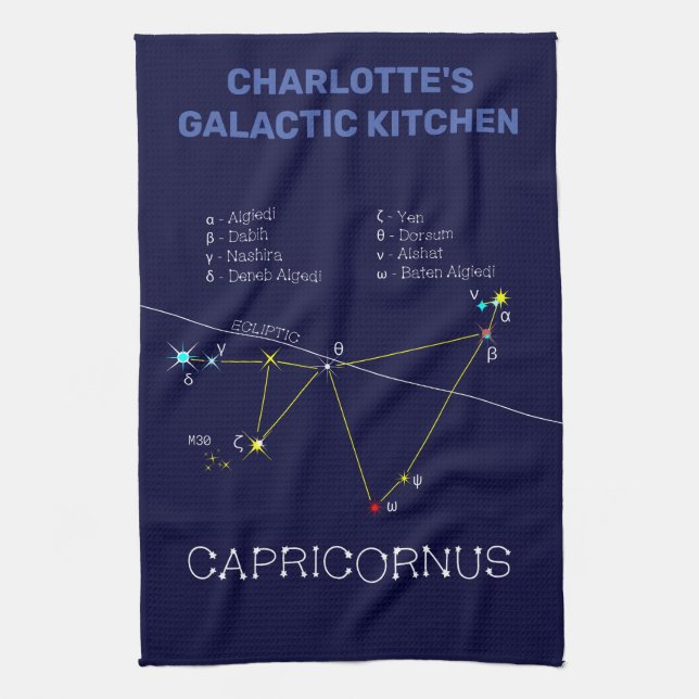 Zodiac Constellation Capricornus Kökshandduk (Vertikal)