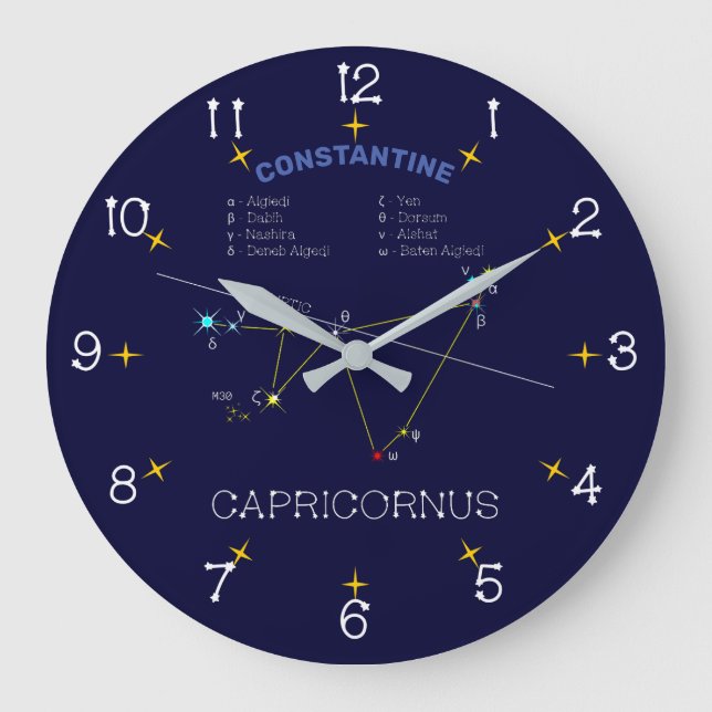 Zodiac Constellation Capricornus Stor Klocka (Framsida)