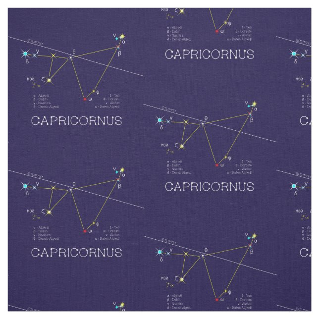 Zodiac Constellation Capricornus Tyg (Provkarta)