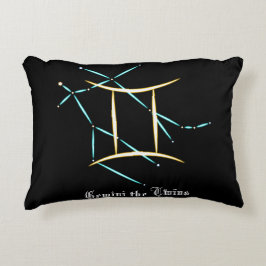 Zodiac Constellation Gemini accent Pillow Prydnadskudde