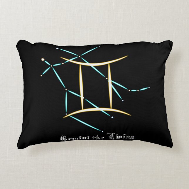 Zodiac Constellation Gemini accent Pillow Prydnadskudde (Framsidan)