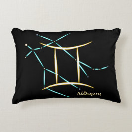 Zodiac Constellation Gemini accent Pillow Prydnadskudde