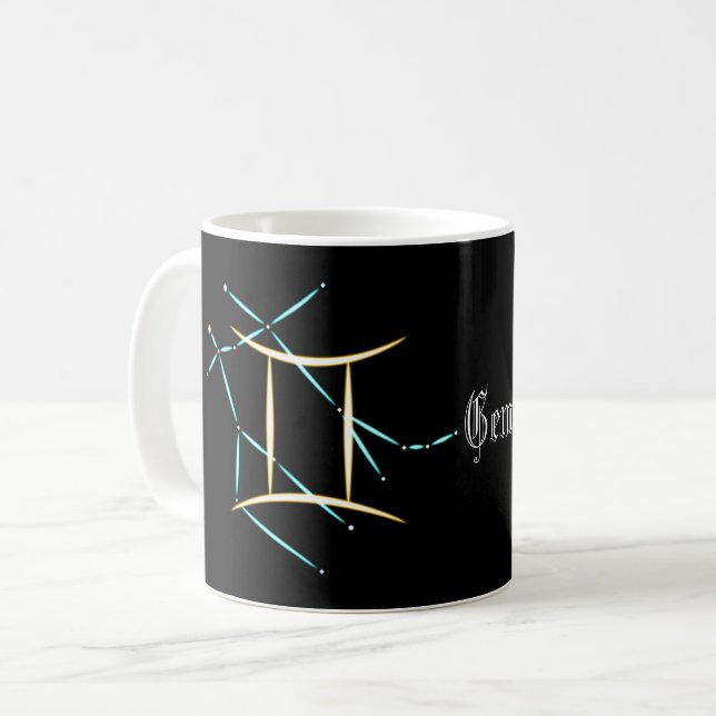 Zodiac Constellation Gemini Coffee Mugg (Framsida vänster)
