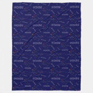 Zodiac Constellation Gemini Fleecefilt