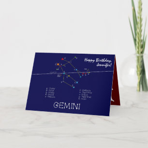 Zodiac Constellation Gemini Kort