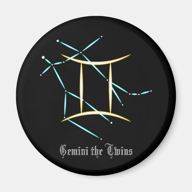Zodiac Constellation Gemini Magnet (Framsidan)