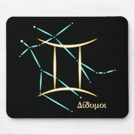 Zodiac Constellation Gemini Mouse Pad Musmatta