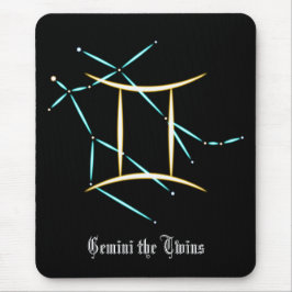 Zodiac Constellation Gemini Mouse Pad Musmatta