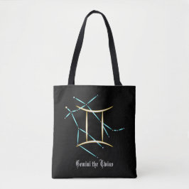 Zodiac Constellation Gemini Tote Bag Tygkasse