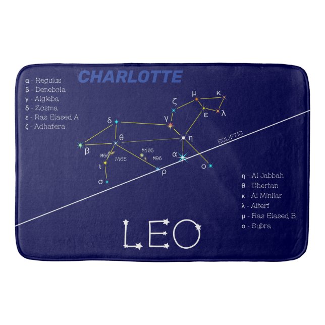 Zodiac Constellation Leo Badrumsmatta (Framsidan)