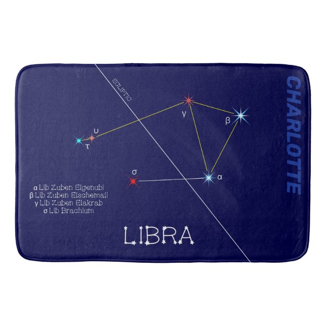Zodiac Constellation Libra Badrumsmatta (Framsidan)