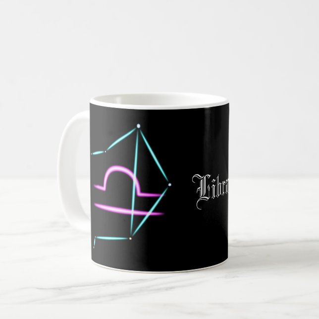 Zodiac Constellation Libra Coffee Mugg (Framsida vänster)