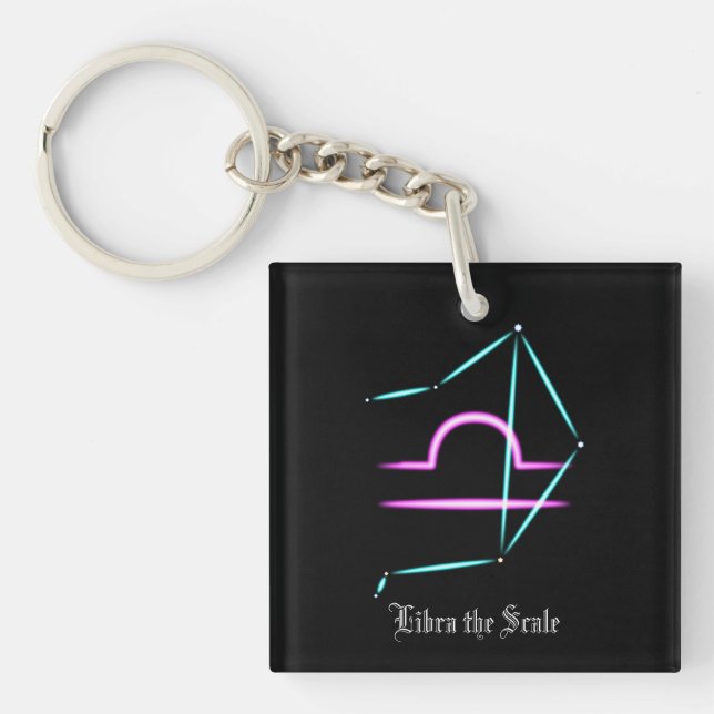 Zodiac Constellation Libra Keychain (Framsidan)