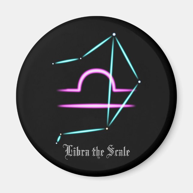 Zodiac Constellation Libra Magnet (Framsidan)