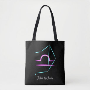Zodiac Constellation Libra Tote Bag Tygkasse