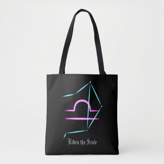 Zodiac Constellation Libra Tote Bag Tygkasse (Framsida)