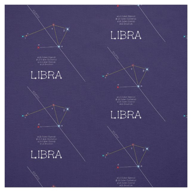 Zodiac Constellation Libra Tyg (Provkarta)