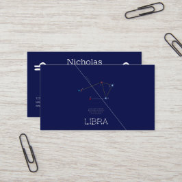 Zodiac Constellation Libra Visitkort