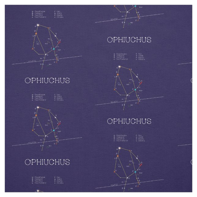 Zodiac Constellation Ophiuchus Tyg (Provkarta)