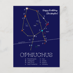 Zodiac Constellation Ophiuchus Vykort