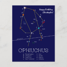 Zodiac Constellation Ophiuchus Vykort