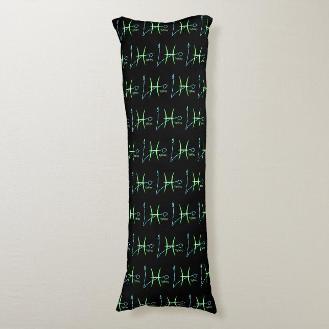 Zodiac Constellation Pisces Body Pillow Kroppskudde (Framsidan Vertikal)